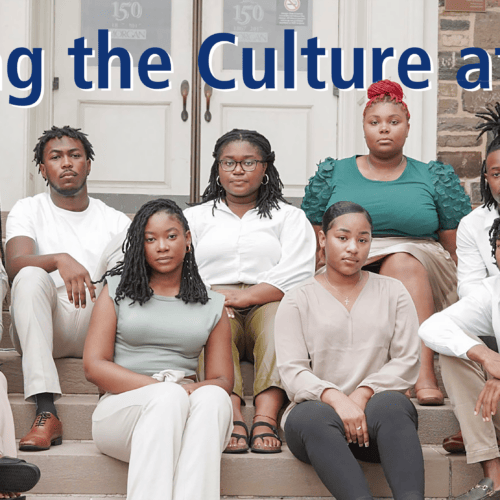 Photo of the Active Minds chapter at Morgan State University with text reading, 