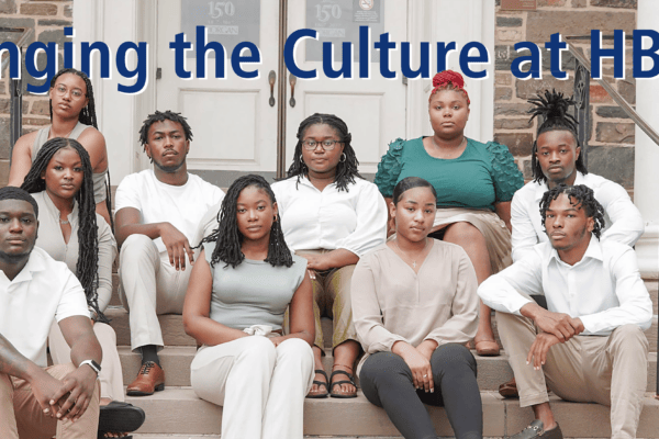 Photo of the Active Minds chapter at Morgan State University with text reading,