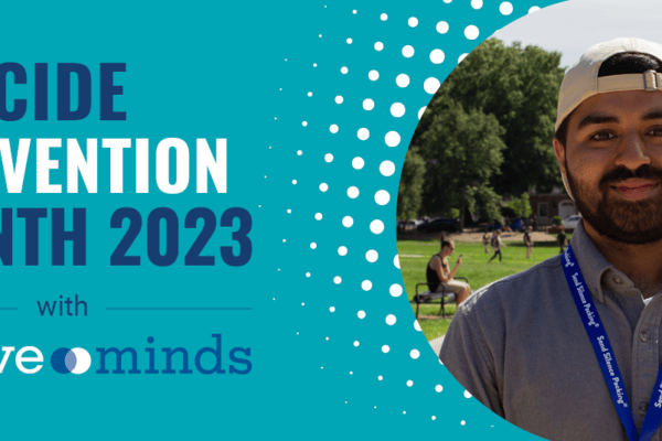 Photo of Active Minds student leader and blog author Zafir Naseem with text reading 