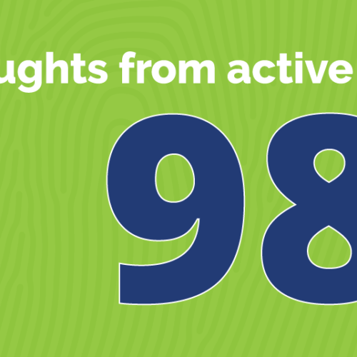 Bright green textured background with white text reading, 