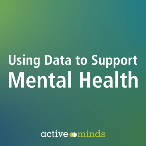 Blue and green gradient graphic with images of graphs and the United States; text reads, 