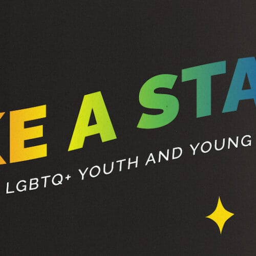 Rainbow letters read, 