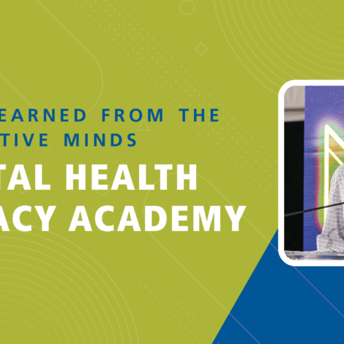 Photo of Active Minds student leader Jaylen Waithe with text reading, 