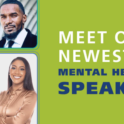 Headshots of four new Active Minds speakers (Brandon Bond, Kevin Berthia, Na Eun “Jiggy” Yoon, and Jade Matis) with text reading, 