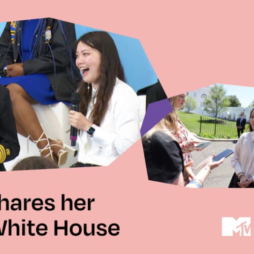 Diana Chao speaking at the Mental Health Youth Action Forum.