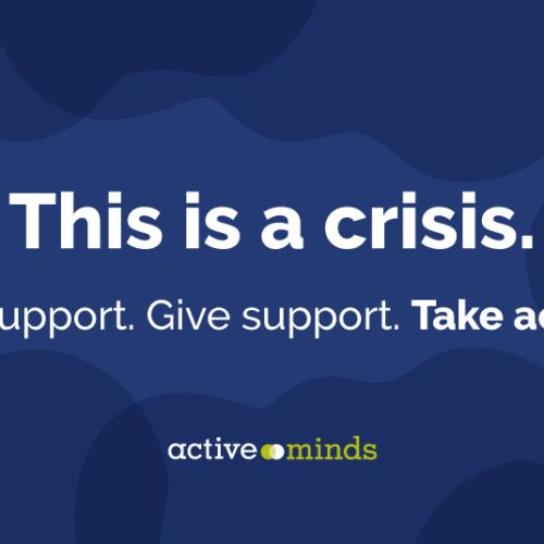 Blue background with white text reading 