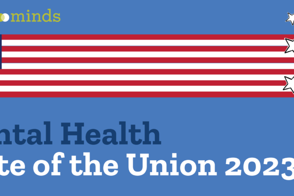 Blue background with American flag and stars graphics, and text reading, 