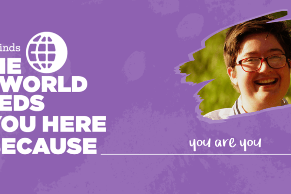 Purple background with white text reading, 