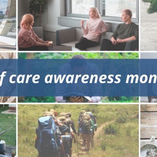 self care awareness month social banner