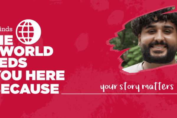 Red background with white 