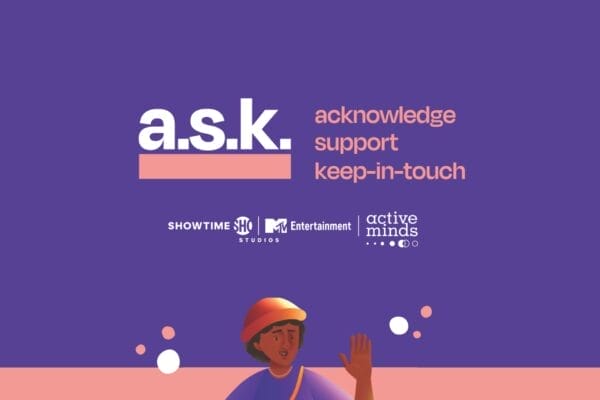 A purple background reads