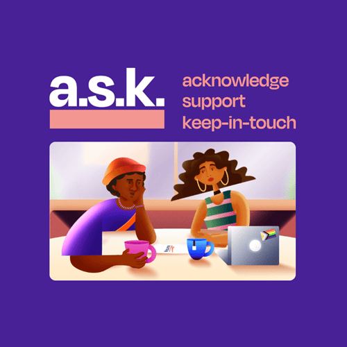 A.S.K. Acknowledge, Support, Keep-in-Touch
