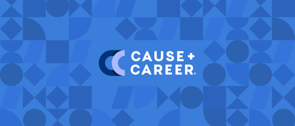 Cause + Career Logo with pattern background