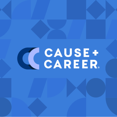 Cause + Career Logo with pattern background